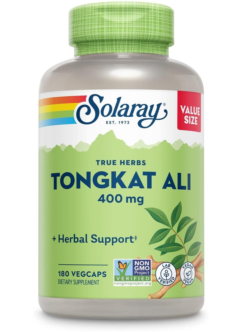 Solaray True Herbs Tongkat Ali, 400 mg - 180 Vegcaps  - Image 1