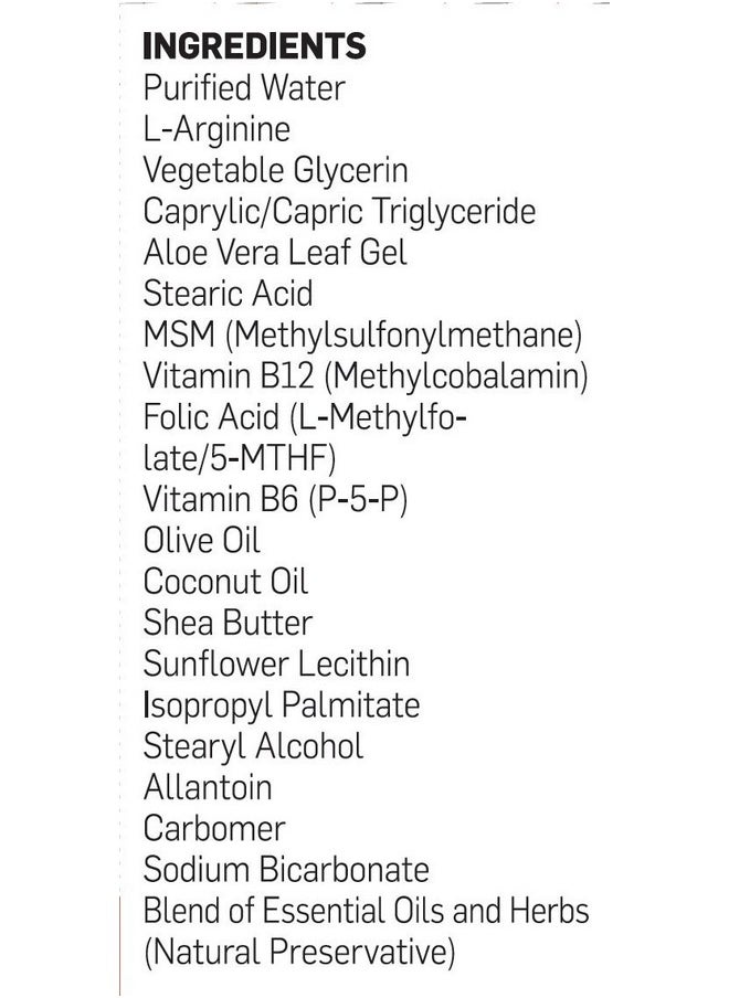 BIOLABS PRO - Innergize B12 Cream All Natural Topical B12 W/B6 & 10% Larginine Advanced Neurological & Preworkout Support Professional Grade Methyl B12 B6 - Image 1