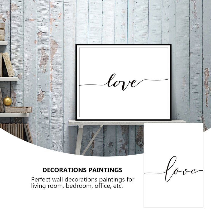 3PCS Hand In Hand Painting Wall Art Picture Frameless Painting Decor for Home - Image 4