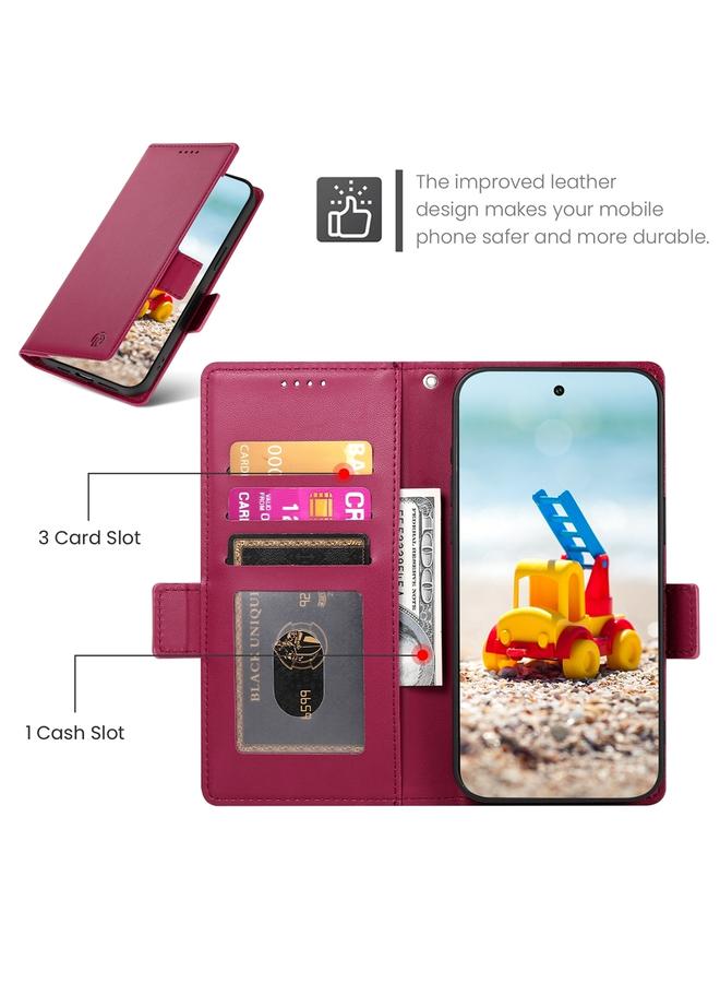 S-TOP Case For Google Pixel 9 Pro Side Buckle Magnetic Frosted Leather Phone Case - Image 4