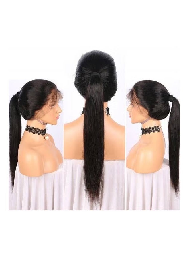 ORiTi Front Real Silk Hair Wig Black - Image 2