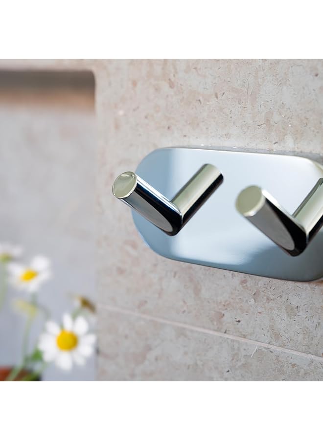 erorex Hk356 Double Towel Hook Polished Chrome - Image 2