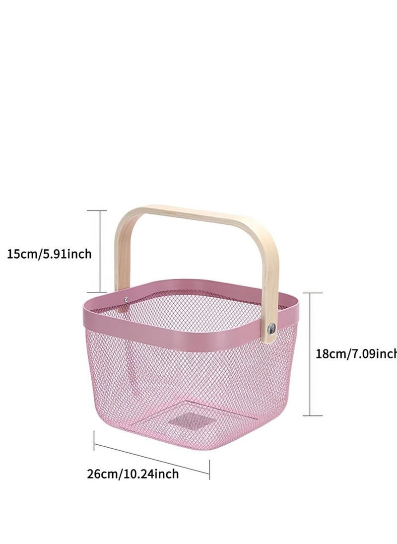 Pink Portable Storage Basket - pzsku/ZECF9652E4C4484C4130FZ/45/_/1707729906/61840d7e-97c0-4bfb-9470-547c39da4484