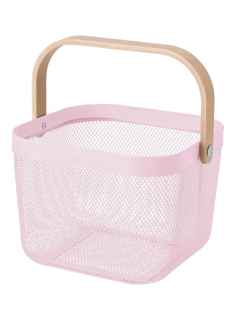 ريساتورب سلة تخزين قابلة للحمل  زهري سلة معدنية شبكية من الستيل، سلة تنظيم تخزين متعددة الوظائف - Image 3