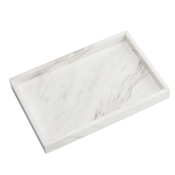 Natural Marble Storage Vanity Tray Cosmetics Jewelery Tray Kitchen Organizer Coffee Table Tray Volakas White Glossy Surface 118L x 787W x 118H