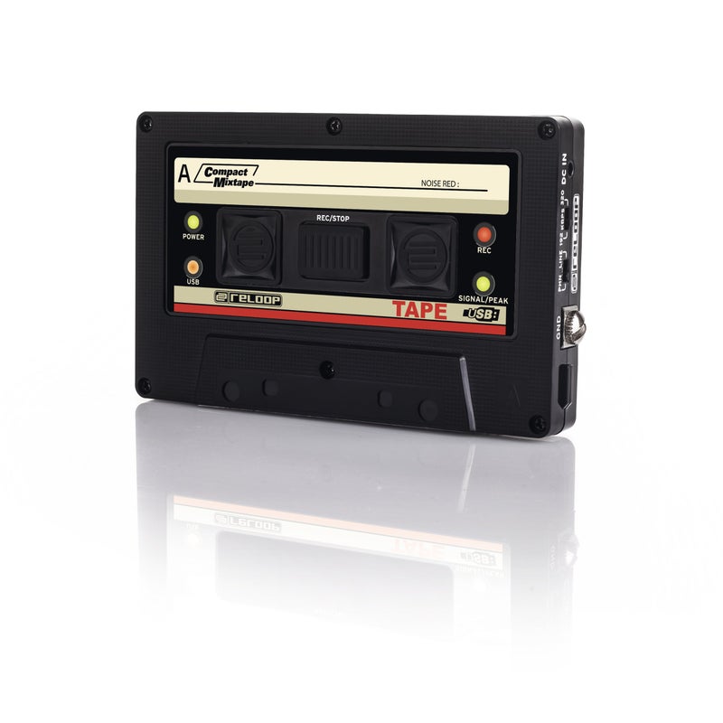 Reloop مسجل شريط ريلوب - مسجل شريط USB بتصميم كاسيت قديم، أسود - Image 1
