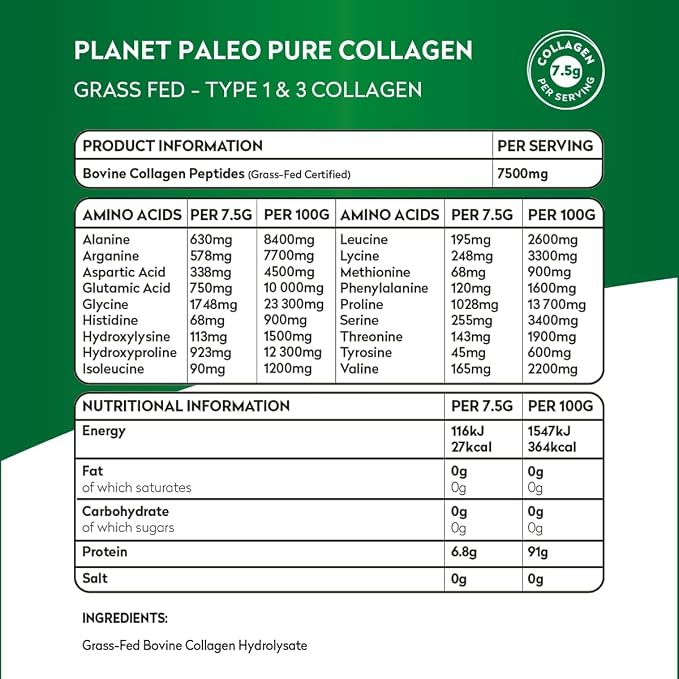 Planet Paleo مسحوق الكولاجين النقي بلانت بلايو، 450 غ - Image 2