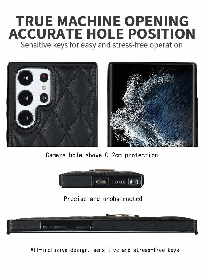 GROIC - Compatible with Samsung Galaxy S23 Ultra Case,Rhombus Design with Metal Rotation Ring Kickstand Shockproof Protective Phone Cover,Phone Shell for Galaxy S23 Ultra 6.8'' - Image 1