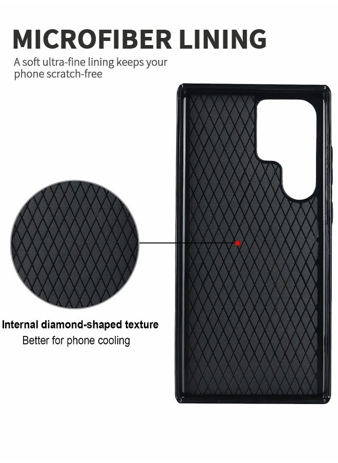 GROIC - Compatible with Samsung Galaxy S23 Ultra Case,Rhombus Design with Metal Rotation Ring Kickstand Shockproof Protective Phone Cover,Phone Shell for Galaxy S23 Ultra 6.8'' - Image 1