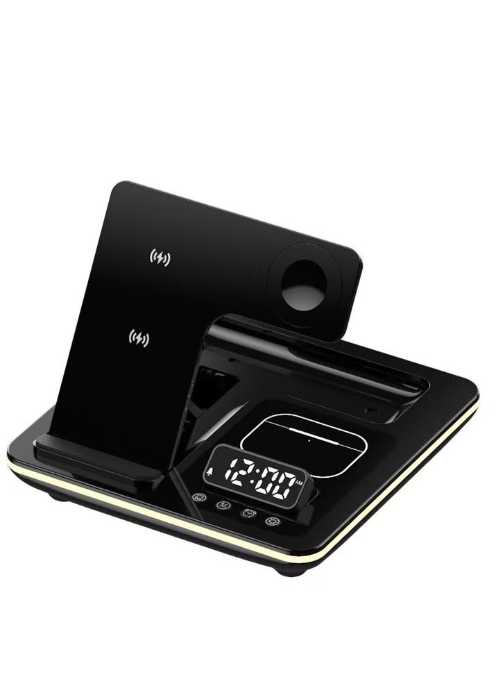 general 3-in-1 wireless charger, electric folding, 3-in-1 wireless charger (black magnetic version) - Image 2