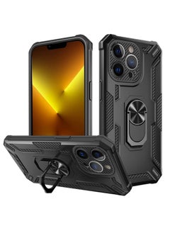 Generic Case Cover For iPhone 13 Pro Warship Armor 2 in 1 Shockproof Phone Case Black 