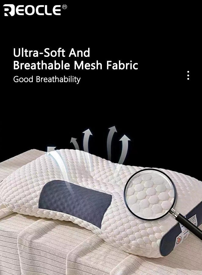 ريوكل وسادة رقبة بتصميم مريح وأرثوبيدي لتوفير الدعم وتخفيف آلام الرقبة، مساعد على النوم براحة، إضافة حديثة لغرف النوم - Image 2
