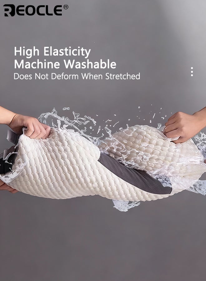 REOCLE Ergonomic Orthopedic Neck Pillow for Relief Comfortable Sleep Aid Neck Support Pillow Sleep Comfort Enhancement Modern Bedroom Accessory - Image 4