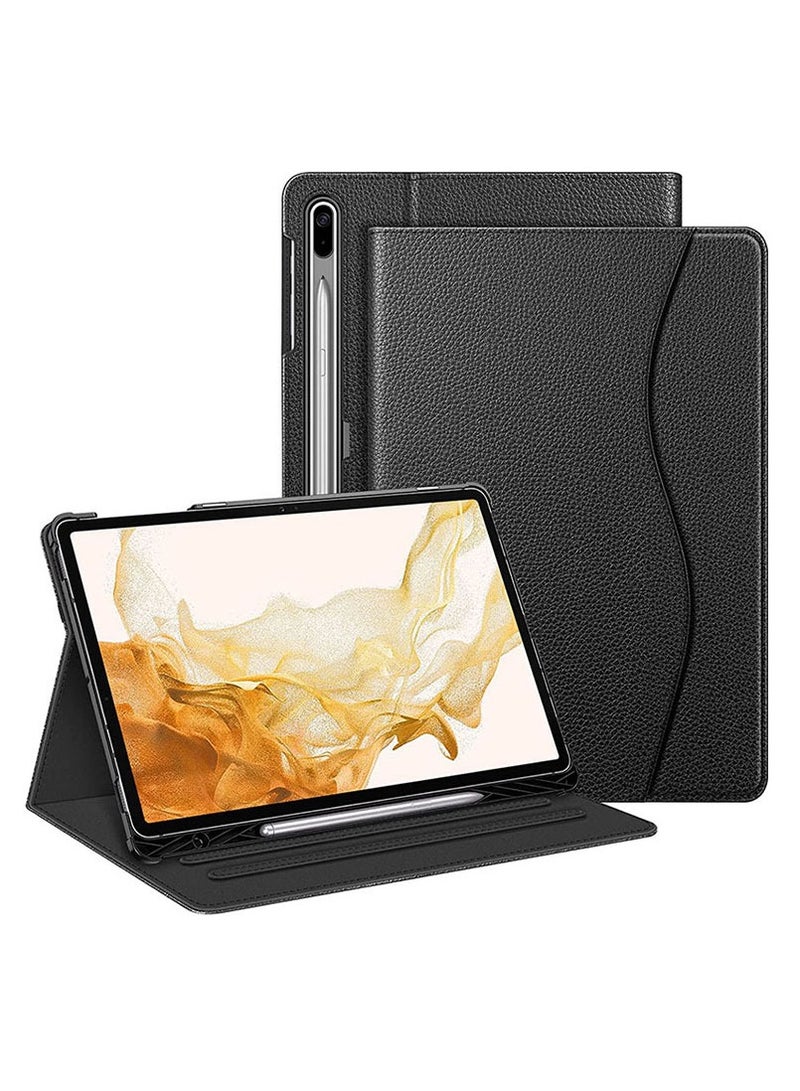 For Galaxy Tab S9/S9 Ultra 2023 Tablet Case with Pen Holder, Adjustable Vision Stand, Ultra-Slim Flap Case with Auto Sleep/Wake Function
