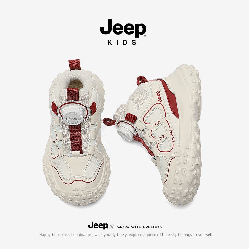 Jeep Kidsren'S Sports Shoes Winter Fleece-Lined Cotton Shoes High-Top Waterproof And Warm Outdoor Shoes For Boys And Girls - Image 3