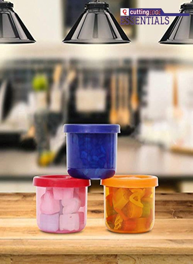 Cutting Edge Essentials Eco-Plastic Leakproof Multi Purpose Airtight Food Saver Container Combo for Fridge or Vegetable Storage (150ml, Multi, Set of 3) - Image 2