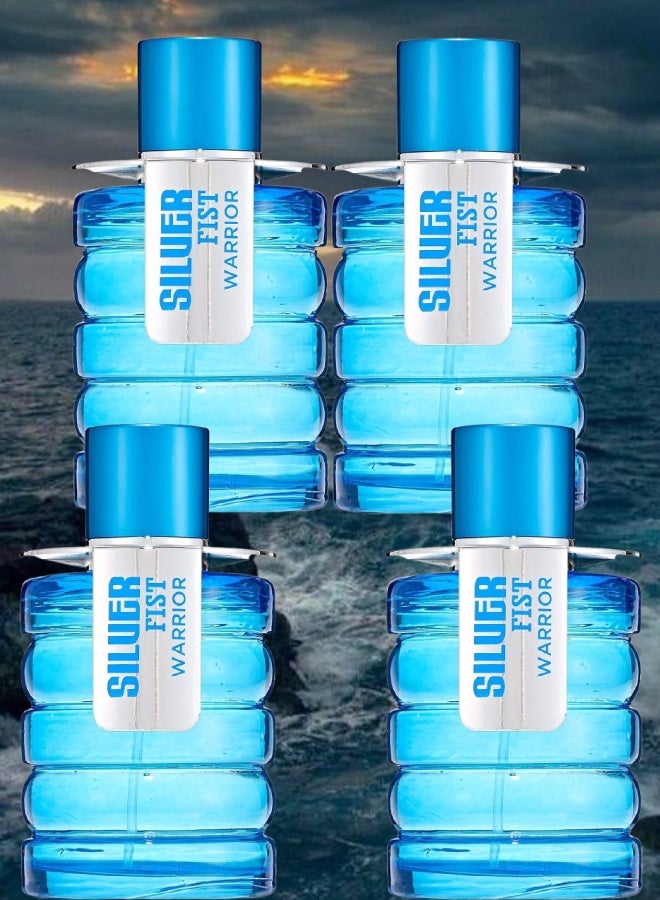 Creation Lamis 4 Pieces Silver Fist Warrior Perfume 100ML - Image 1