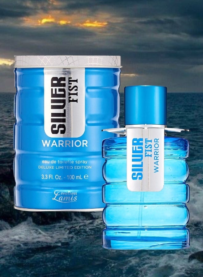 Creation Lamis 4 Pieces Silver Fist Warrior Perfume 100ML - Image 2