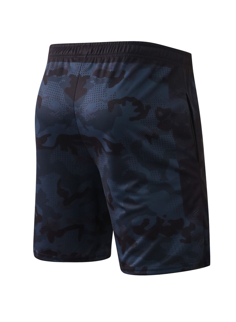 YEL PRO Men Quick Dry Breathable Elastic Shorts Blue - Image 2