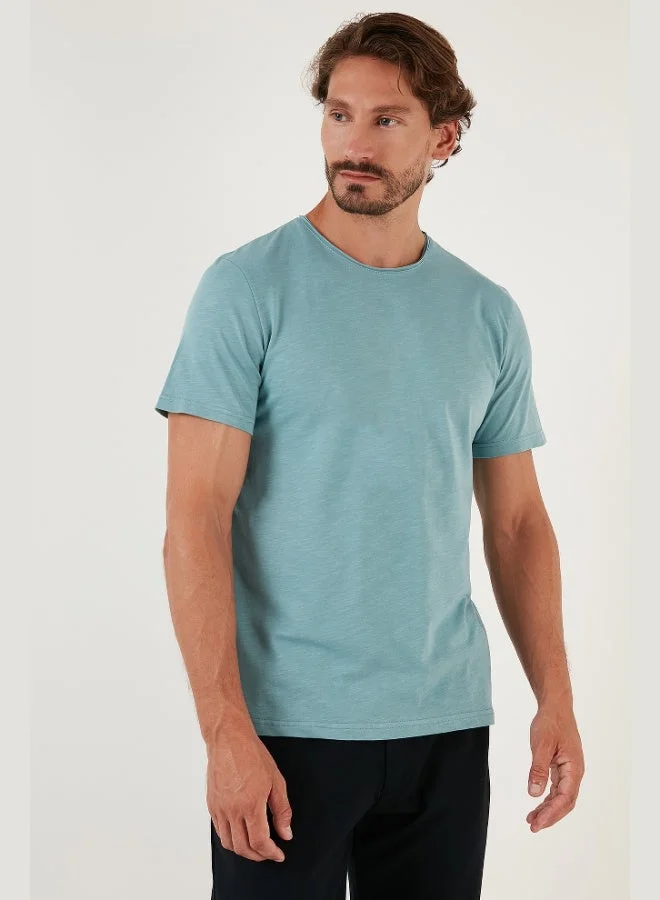 بوراتي تيشيرت رجالي قطن % بياقة دائرية بقصة عادية من بوراتي