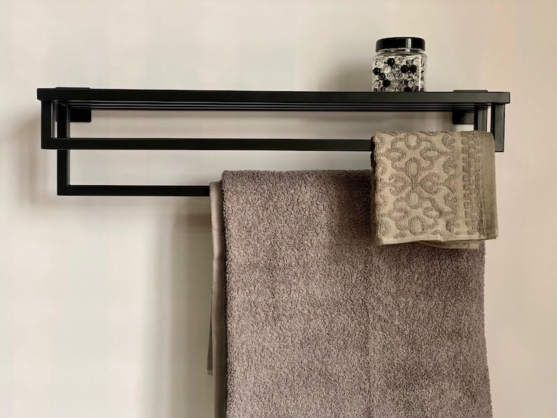 MAGHJI Wall-Mounted Towel Rack, Black - Image 1