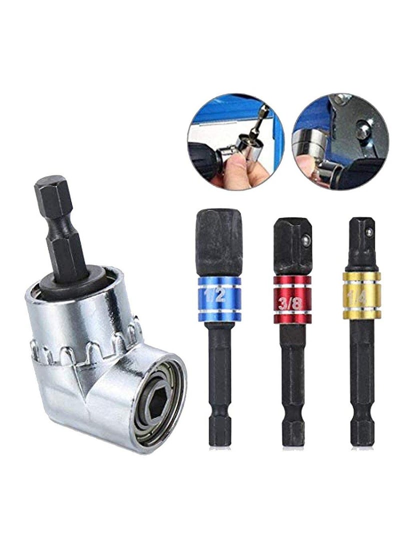 DIY Crafts DIY Crafts CTDIYHI34158 105 Right Angle Screwdriver Bit Set Hex Drill Bit Socket Wrench Adapter Set Drill Bit Other  - Image 4