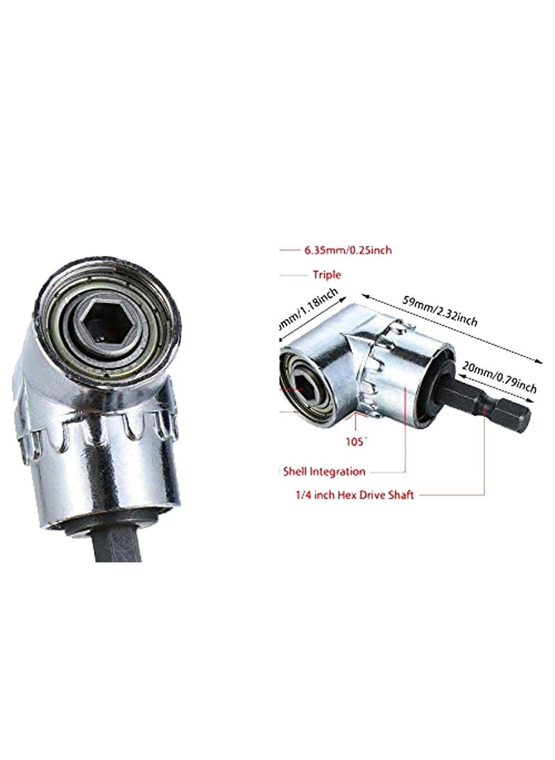DIY Crafts DIY Crafts CTDIYHI34158 105 Right Angle Screwdriver Bit Set Hex Drill Bit Socket Wrench Adapter Set Drill Bit Other  - Image 2