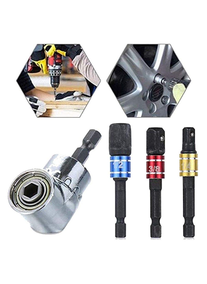 DIY Crafts DIY Crafts CTDIYHI34158 105 Right Angle Screwdriver Bit Set Hex Drill Bit Socket Wrench Adapter Set Drill Bit Other  - Image 5