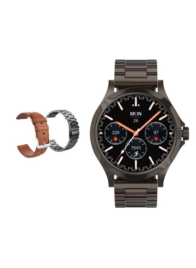 TCH Calling Smart Watch HD2 3D Hero 2 GREY for Men-Women 1.43" 3D AMOLED Display, Bluetooth Call/Message, 150+ Sports Modes, Heart Rate, Sleep Monitor Smartwatches, IP68 Waterproof, 7-Day Battery, 16 Languages Android/IOS - Image 1