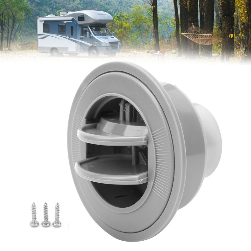 Air Conditioning Outlet 100/76/47mm Gray Round ABS Universal for RV Boat Bus Car - Image 4