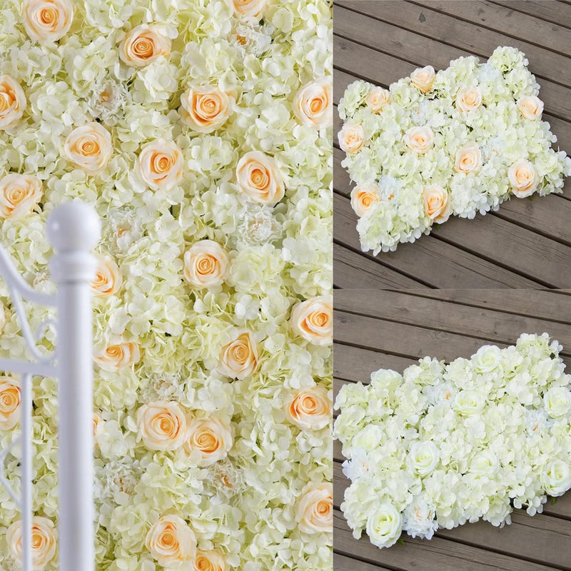 FagusHome Silk Hydrangea Heads 36 Pcs Artificial Flowers Heads and 3 Dozens Stems Fake Hydrangea Flowers with Stems for Home Wedding Decor (Creamy White) - Image 5