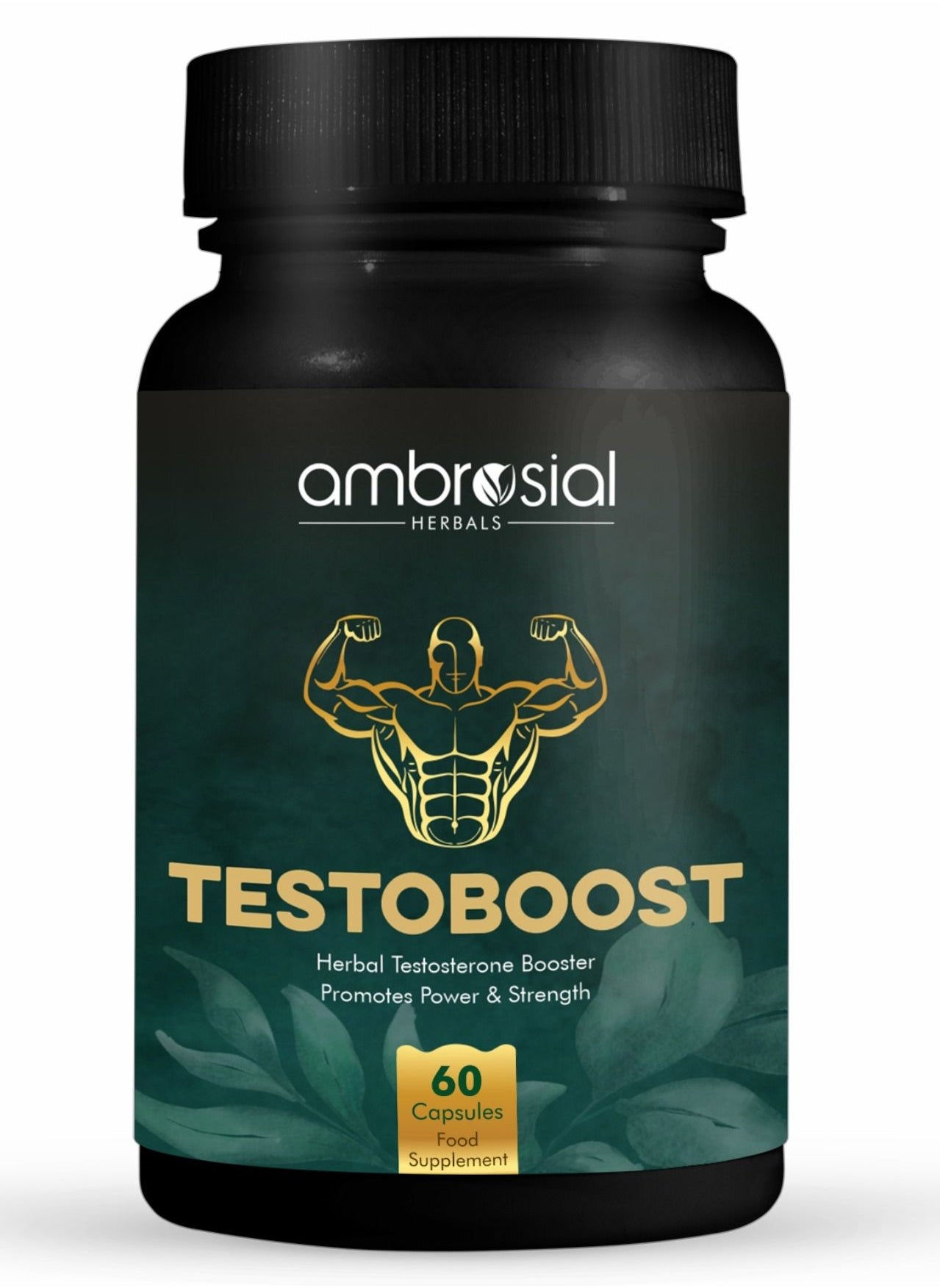 ambrosial Testoboost Herbal Testosterone Booster Promotes Power And Strength 60 Capsules 