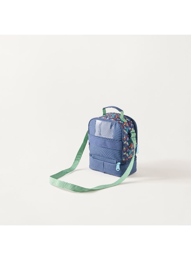 Must Lunch Bag - Dino Explorer - Collection - 2Cmprt  (Polyester) Blue \ 24X12X20 - Image 4