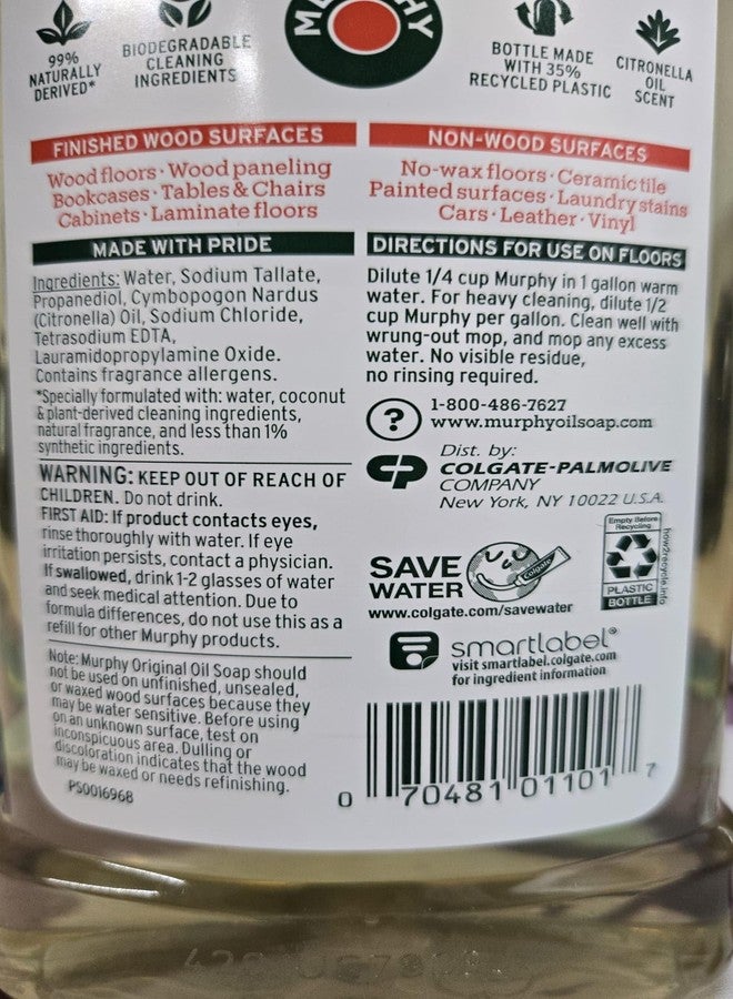 Murphy Oil Soap, Original Formula 16 fl oz (473 ml) - Pack of 2 - Image 3