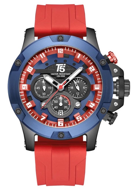 T5 Men's Chronograph Silicone strap Watch