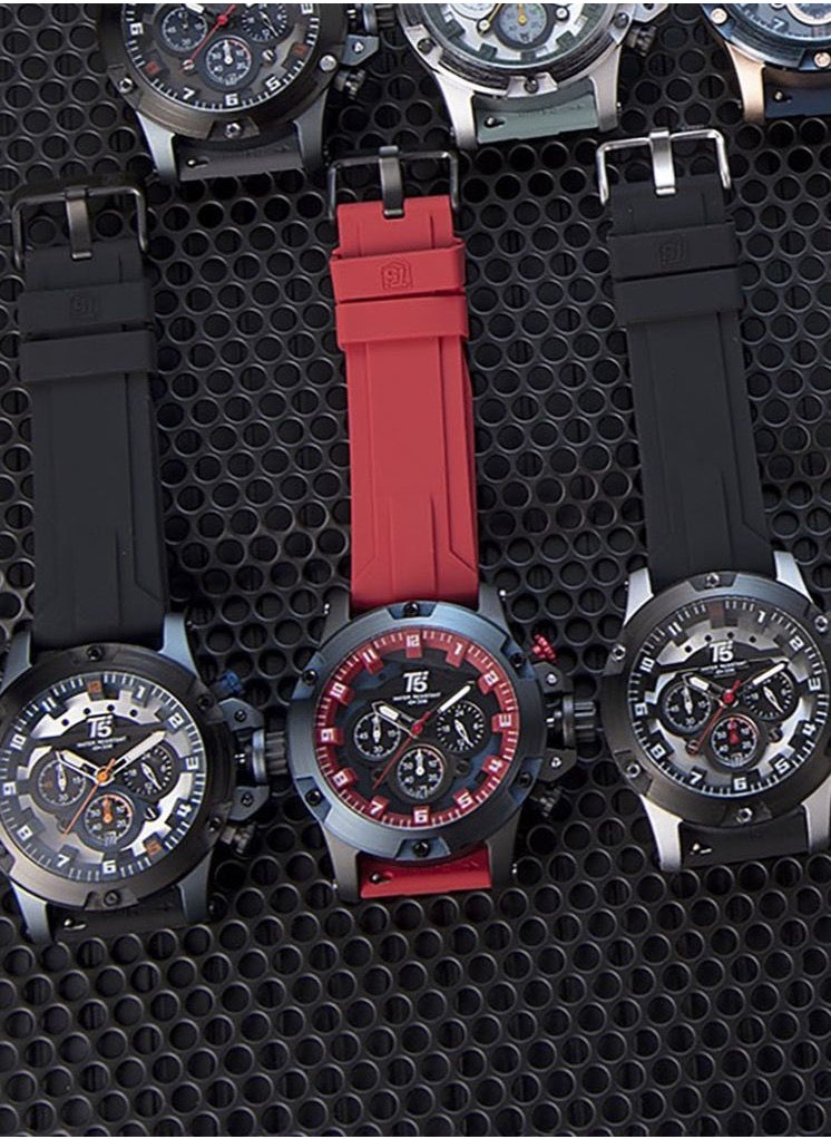 T5 - T5 Men's Chronograph Silicone strap Watch - Image 1