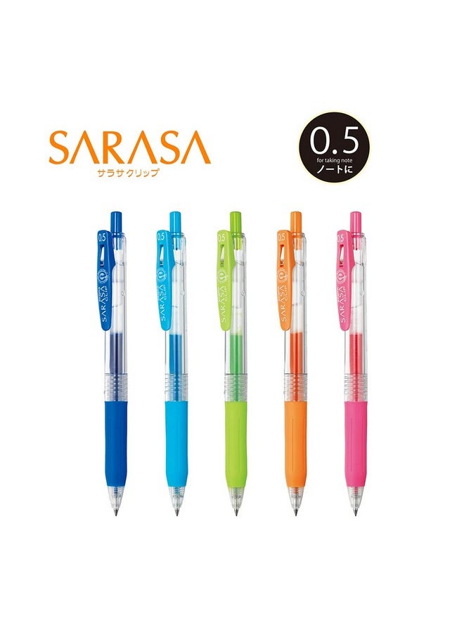 ZEBRA Zebra Sarasa Clip 0.5, 5 Color Set (JJ15-5CA)  - Image 2