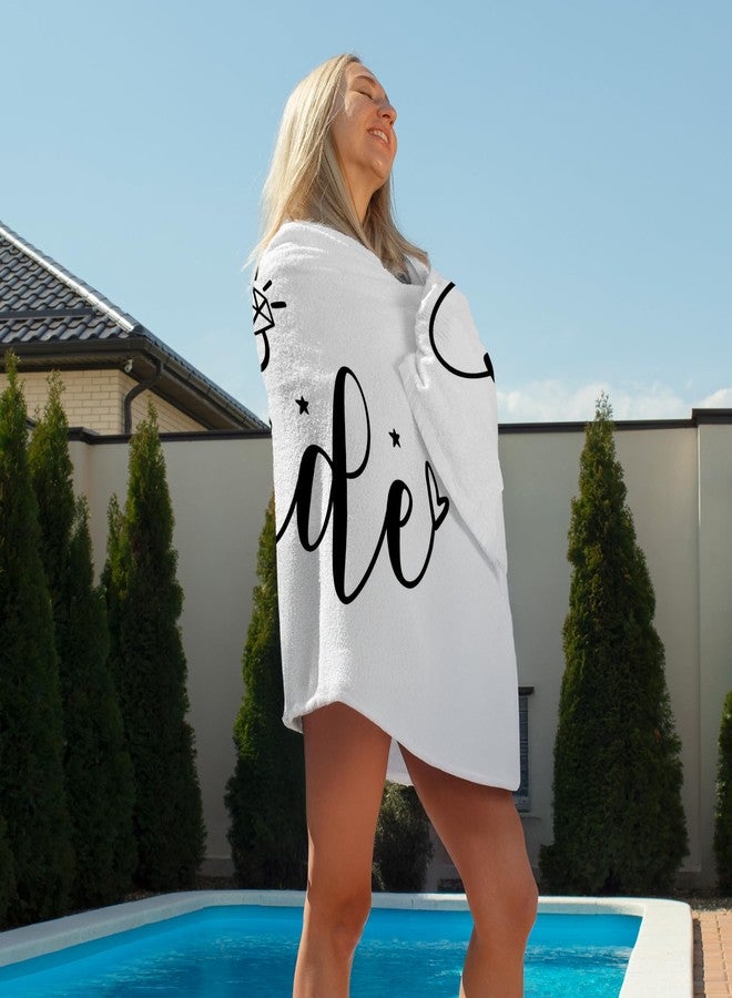 FIicy Bride Beach Towel, Bachelorette Beach Pool Towels, Just Married Honeymoon Wedding Gifts Large Beach Bath Travel Towels for Bride to Be Women, Honeymoon Mr and Mrs WeddingBride Gifts, 30x60in - Image 4
