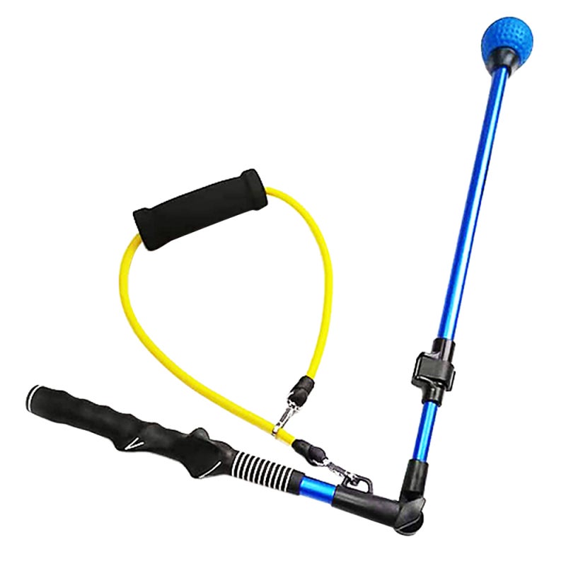 Caiton Golf Training Aid Adjustable 33.1in To 39.8in Length Durable Aluminum Alloy Shaft With Rubber Ball - Proper Hand Grip Alignment Golf Swing Trainer For Indoor Outdoor Practice - Image 2