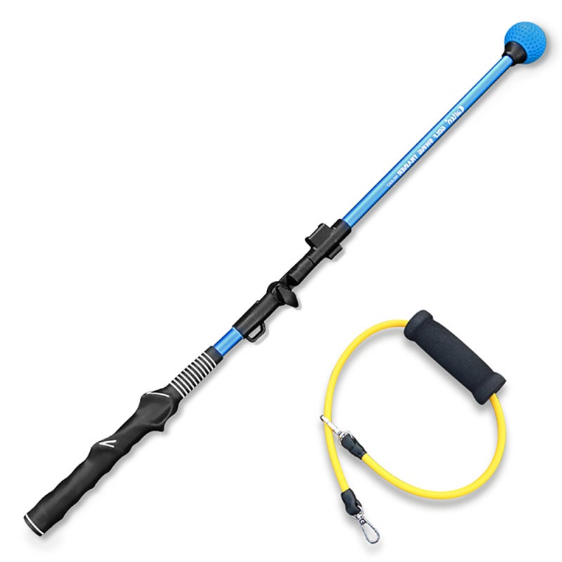 Caiton Golf Training Aid Adjustable 33.1in To 39.8in Length Durable Aluminum Alloy Shaft With Rubber Ball - Proper Hand Grip Alignment Golf Swing Trainer For Indoor Outdoor Practice - Image 4