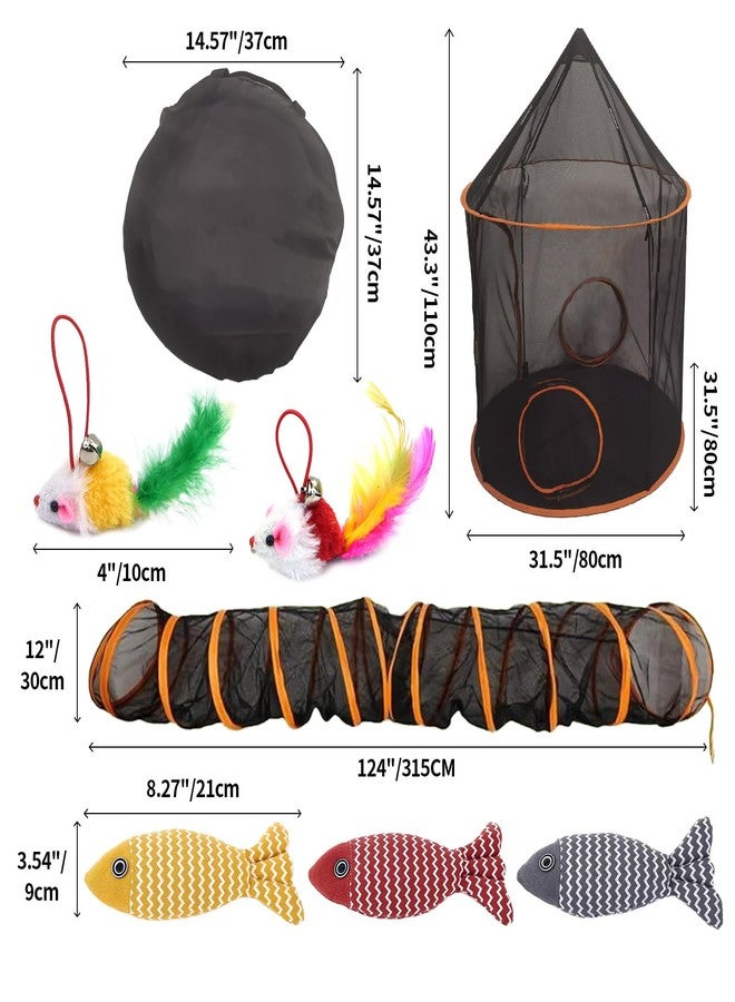 PRRPRR Outdoor Cat Enclosure with Tunnel - Large Portable Pet Playpen Tent for Indoor/Outdoor, Catio Playhouse for Cats, Kittens, Rabbits & Small Animals - Image 4