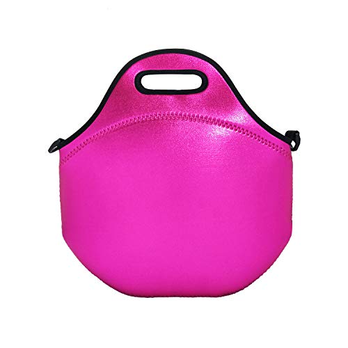 YIDA Neoprene Insulated Lunch bag, Lunch tote Boxes Bags for Women Men Work Office School Picnic Travel (Rose Red) - Image 2