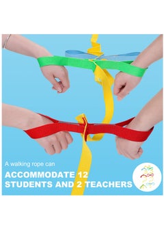 Excefore Toddler Walking Rope, Preschool Walking Rope with Handles Children Safety Walking Rope Preschool Walk in Line Ropes Fits up to 12 Children 2 Teachers for Toddlers Kids Daycare Preschool Walk Guides  - Image 3