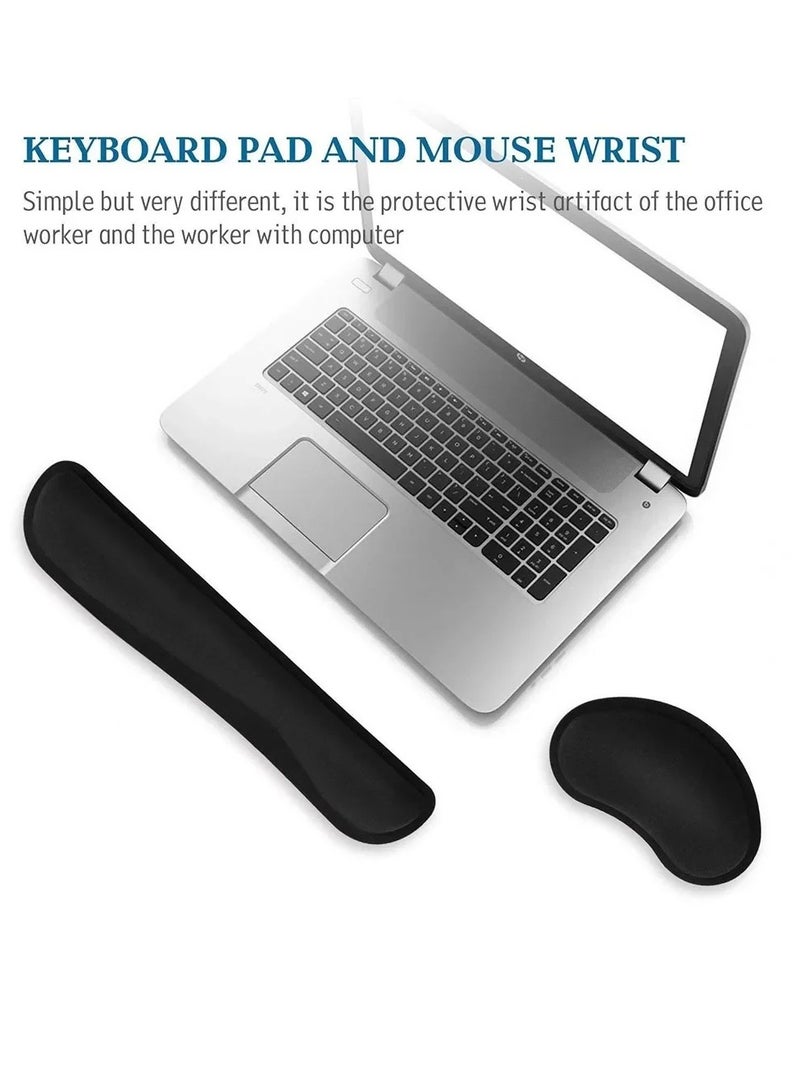 Wrist Rest Pad, Widen Memory Foam Nonslip Mouse Pad Wrist Support, Comfortable Lightweight Keyboard Wrist Rest, Wrist Rest For Mouse And Keyboard, (Set, For Mouse And Keyboard)  - Image 4