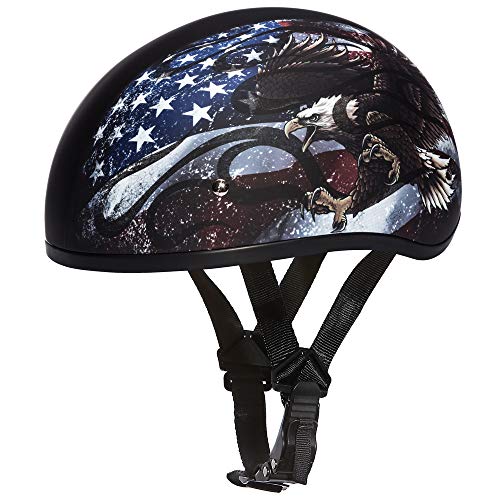 Daytona HELMETS Motorcycle Half Helmet Skull Cap- USA 100% DOT Approved - Image 1