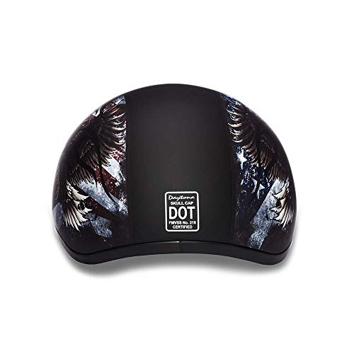 Daytona HELMETS Motorcycle Half Helmet Skull Cap- USA 100% DOT Approved - Image 3