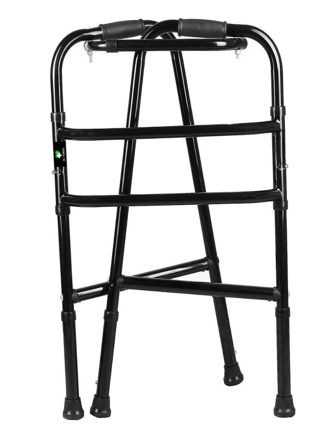 مشاية دكتور تورسو شديدة التحمل وقابلة للطي | قابلة لتعديل الارتفاع | مشاية للرجال/النساء | لكبار السن | للمرضى | للبالغين | تصميم قابل للطي صغير الحجم (أسود) - Image 2