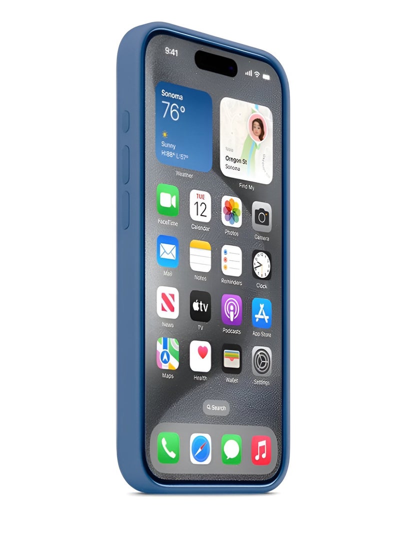 ميدا جراب سيليكون لموبايل ايفون 14 برو - 6.1 انش حماية كامل الجسم بملمس ناعم حريري غطاء مضاد للصدمات - Image 3