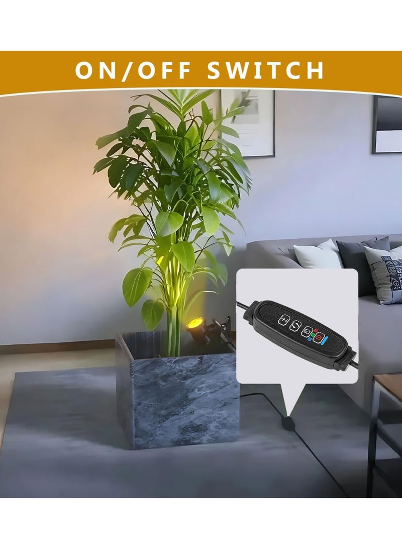 نجم ستايل مصباح LED بقوة 5 وات مع مفتاح تشغيل/إيقاف، مصابيح إضاءة نباتية للداخل والخارج، مصباح حديقة قابل للتعتيم بقوة 5 وات يعمل عبر USB، 3 أوضاع إضاءة ملونة ووظيفة مؤقت تشغيل/إيقاف تلقائي (3 ساعات، 6 ساعات، 9 ساعات) - Image 2