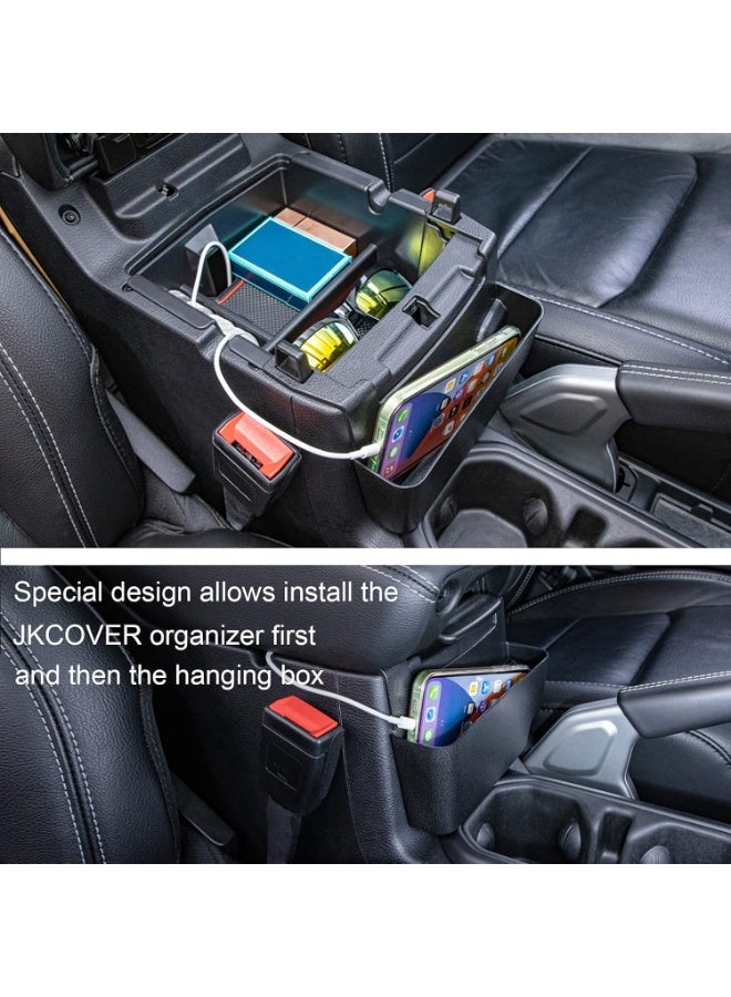 Center Console Hanging Box Compatible with JEEP Wrangler JL/JLU 2018-2023 2024 2025 and JEEP Gladiator JT Truck 2020-2024 2025 Organizer Tray Armrest Storage Accessories (Not for JK/JKU) - Image 4